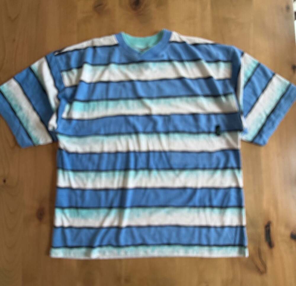 Vintage 90s Permit Surf Stripe Short Sleeve Pocket T-Shirt Medium